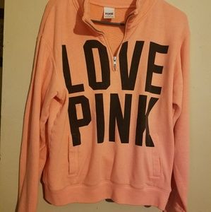 💗💗VS PINK Quarter Zip Up Pullover EUC💗💗